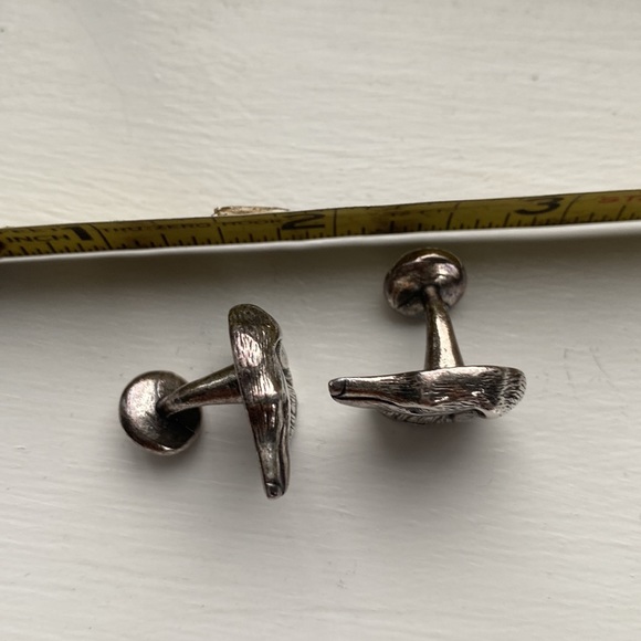 Pair of Silver-tone Pewter-like Spaniel Cufflinks - Picture 4 of 8